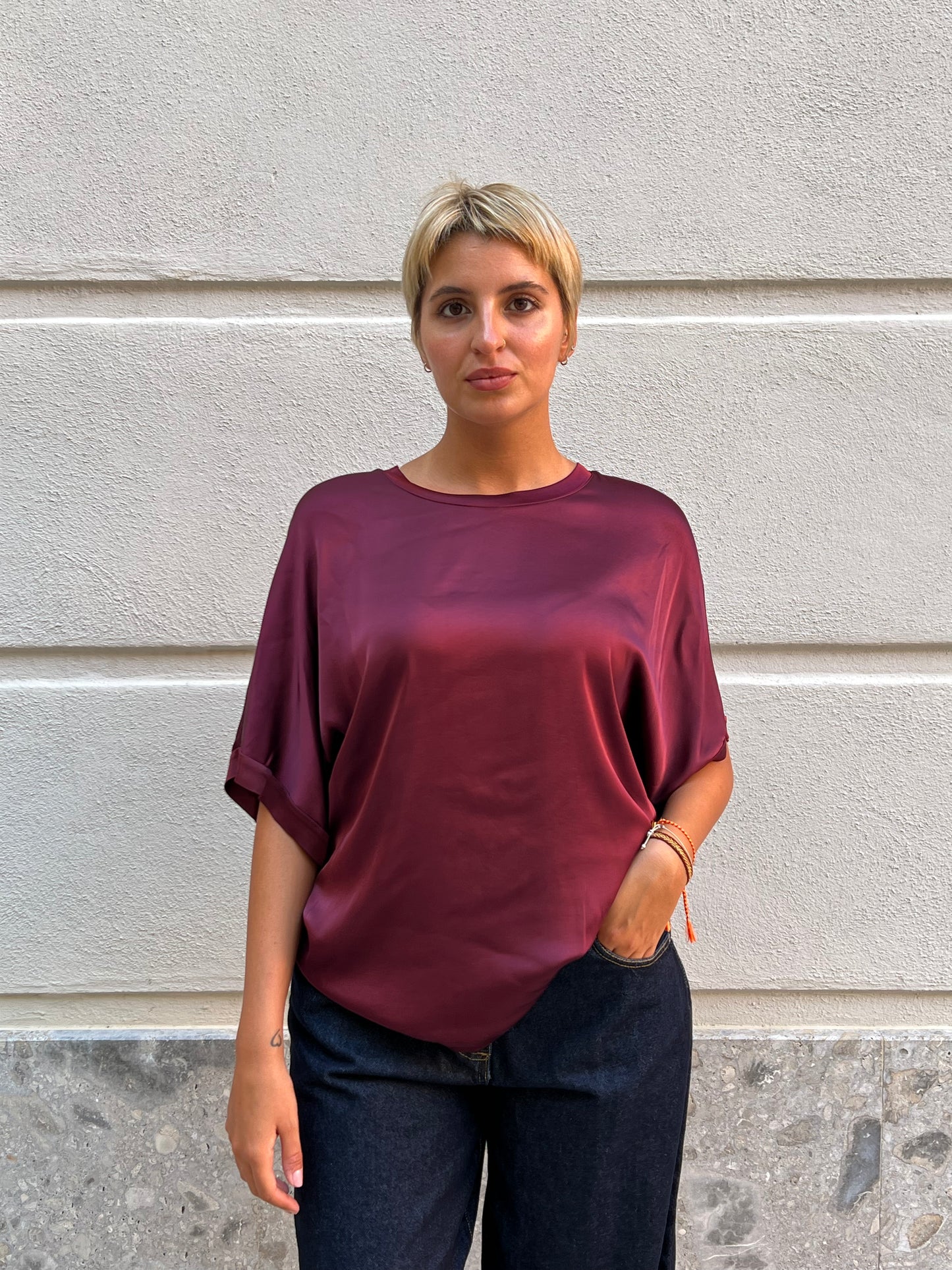 Maglia effetto raso Vicolo