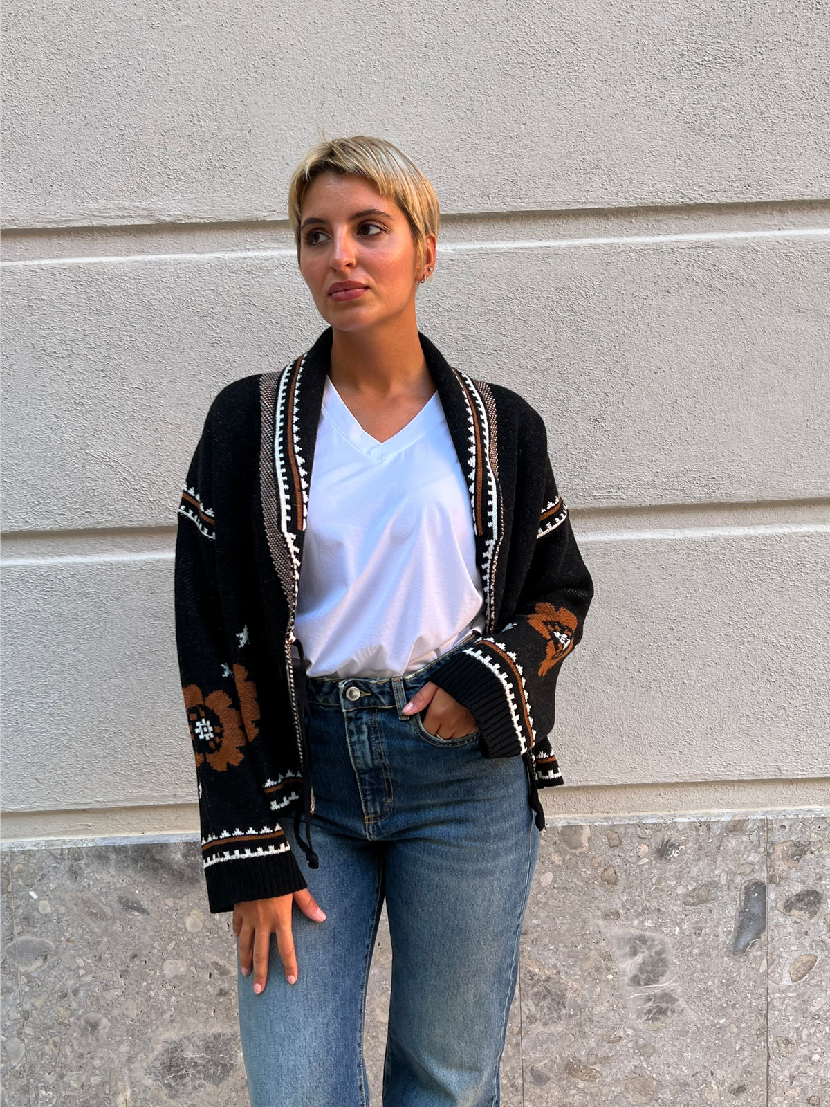 Cardigan fiore Vicolo