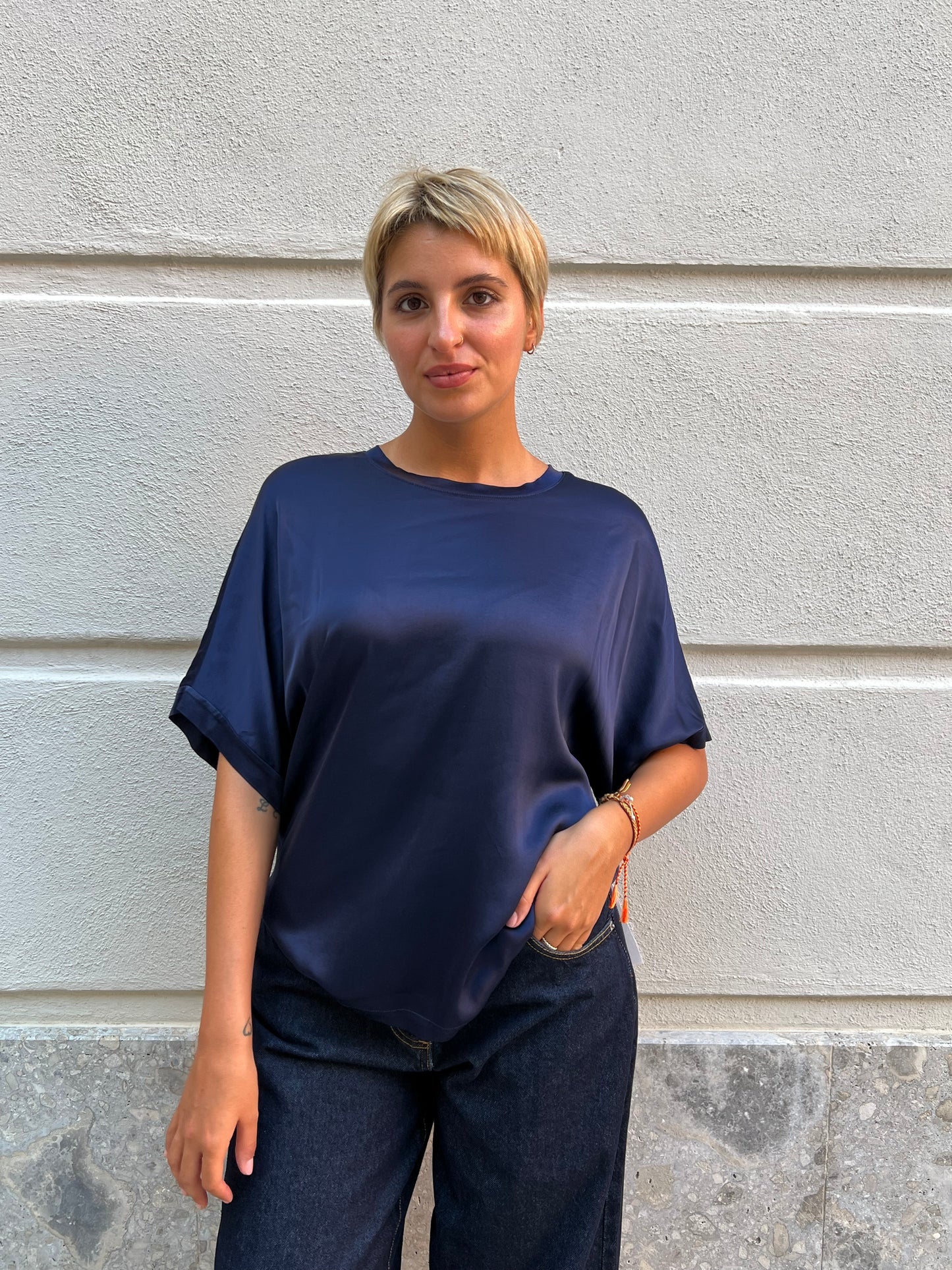 Maglia effetto raso Vicolo