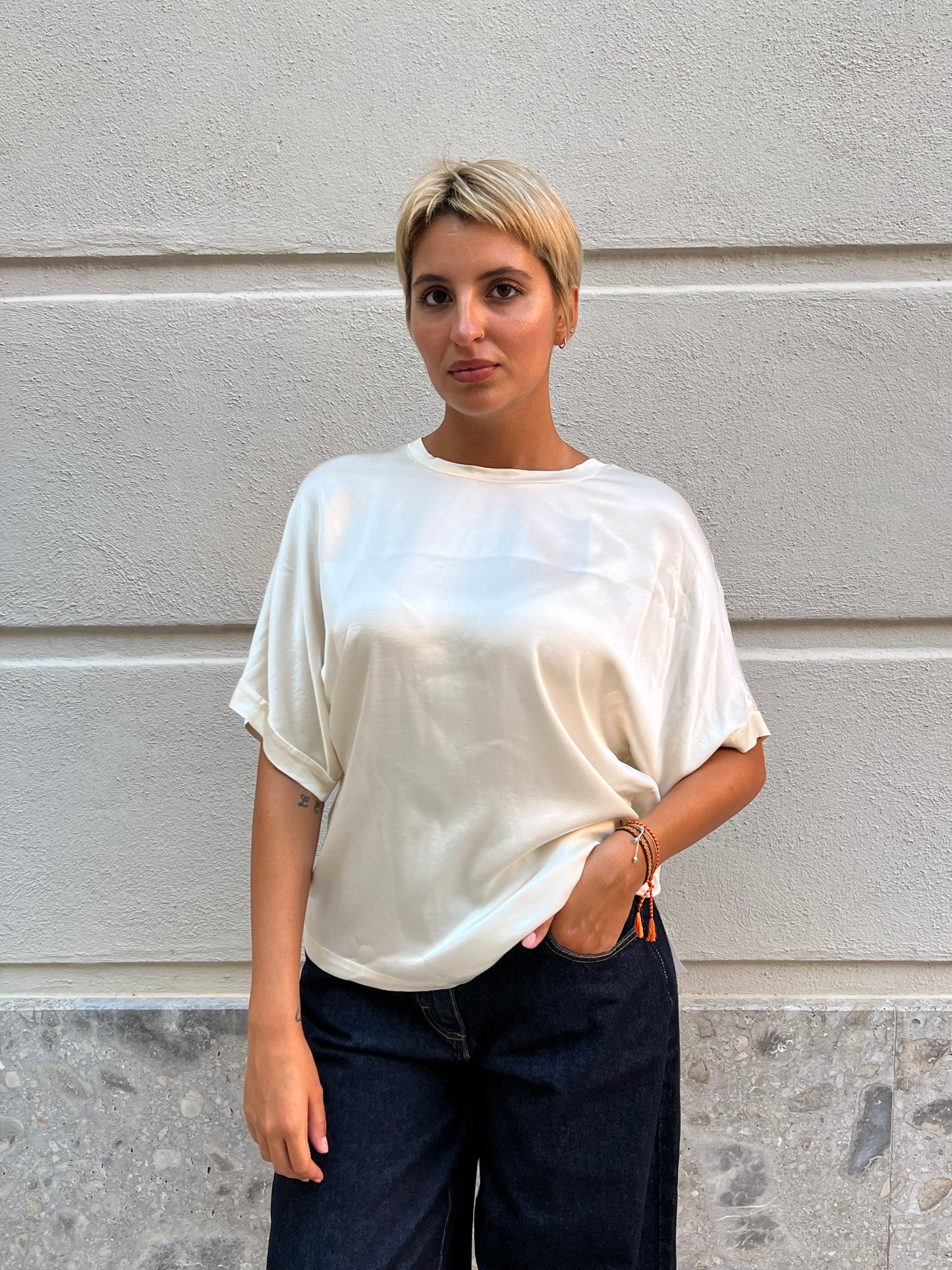 Maglia effetto raso Vicolo