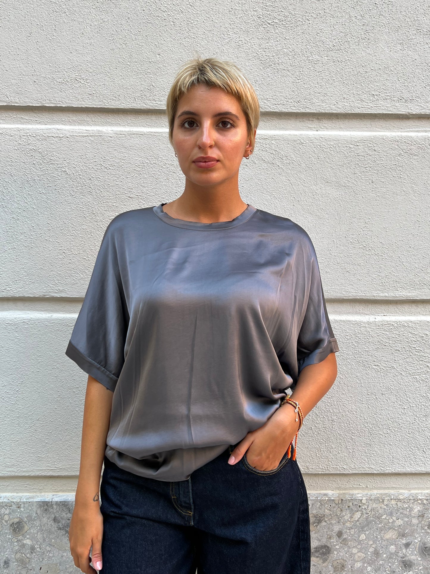 Maglia effetto raso Vicolo