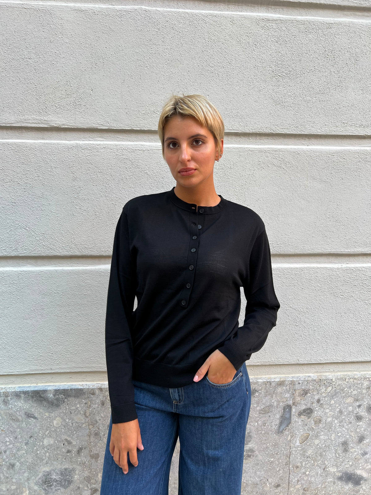 Pull Girocollo con bottoncini Vicolo